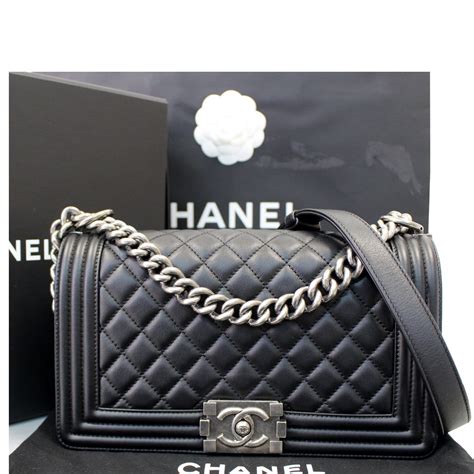 chanel le boy medium bags|chanel black boyfriend bag.